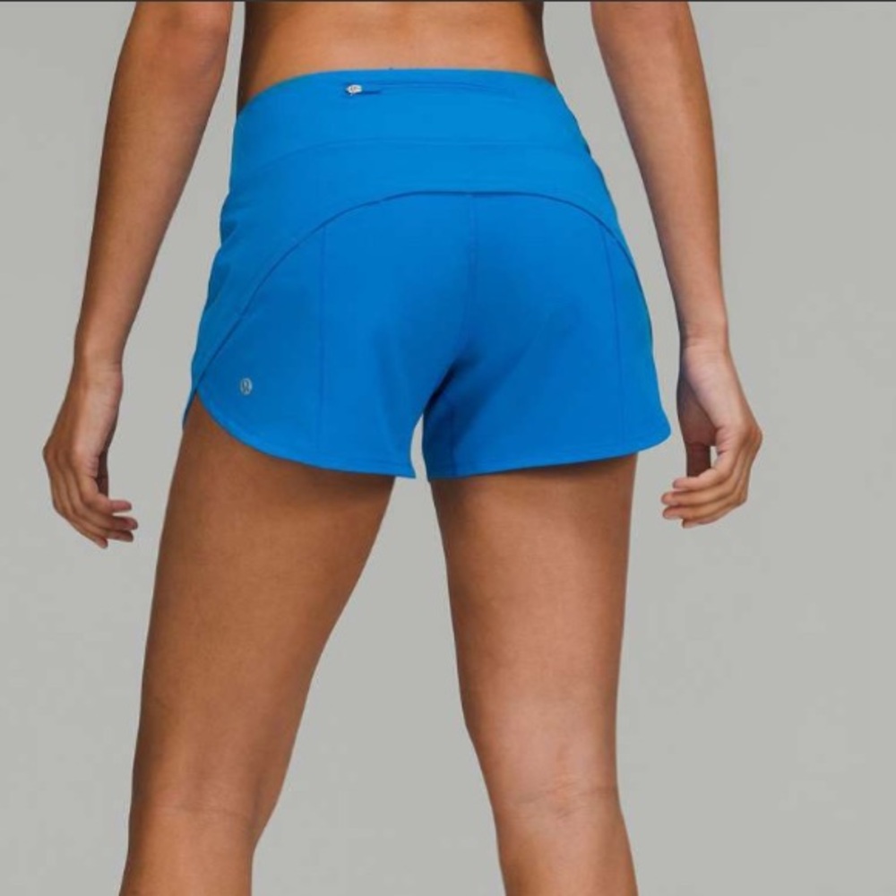 Lululemon Speed Up Mid-Rise Lined Short 4" Poolside